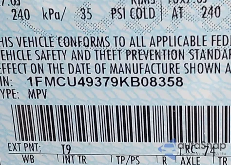 2009 Ford Escape Hybrid Limited z USA, uszkodzony, nr VIN 1FMCU49379KB08358